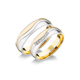 Sárga-fehér arany karikagyűrű