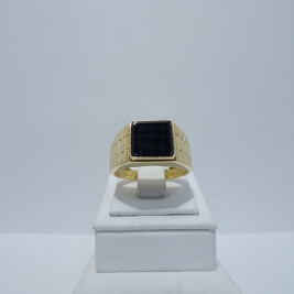 Onix köves férfi arany pecsétgyűrű
